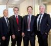 Der neue Vorstand der KROHNE Gruppe (vlnr): Ingo Wald (CFO), Ansgar Hoffmann (CSO), Dr. Attila Bilgic (CEO und Sprecher) und Stephan Neuburger (CBDO)
