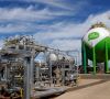 Braskems Industrieanlage im Petrochemiekomplex in Triunfo, wo das Unternehmen Polyethylene aus Zuckerrohr-Ethanol herstellt.