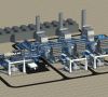 Modell des neuen Gas- und Dampfturbinenkraftwerks