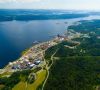 Luftbild des Ineos-Standorts in Rafnes, Norwegen