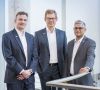 Legten den Jahresabschluss 2017 vor (v. l. n. r.) : der neue CFO Tobias Hoche, Geschäftsführender Gesellschafter Steffen Philipp und CEO Sankar Ramakrishnan.