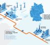 Das geplante Netz verbindet mit einer Länge von rund 130 km Erzeuger und Verbraucher in Niedersachsen und NRW.