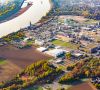 Luftaufnahme des Evonik-Standorts Lülsdorf, an dem PCC neue Anlagen bauen will.
